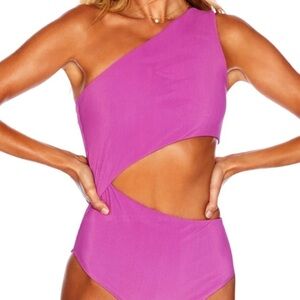 Beach Riot Celine One Piece in Limited Edition Mauve